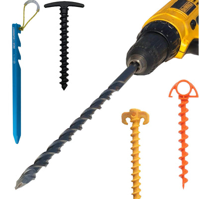 Keyfit Tools AnchorBit Pilot Hole Driver for Screw in Tent Stakes & Ground Anchors Designed for Tough Soils, Hardpan, Rocky Ground Even Frozen Ground Keyfit Tools AnchorBit Pilot Hole Driver for Screw in Tent Stakes & Ground Anchors Designed for Tough Soils, Hardpan, Rocky Ground Even Frozen Ground