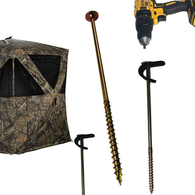 Keyfit Tools Hunting Blind Power Anchors (8 Pack) Self Drilling Steel Stakes for Ground Blinds Permanent Or Not Drill in Drill Out Super Fast Keyfit Tools Hunting Blind Power Anchors (8 Pack) Self Drilling Steel Stakes for Ground Blinds Permanent Or Not Drill in Drill Out Super Fast