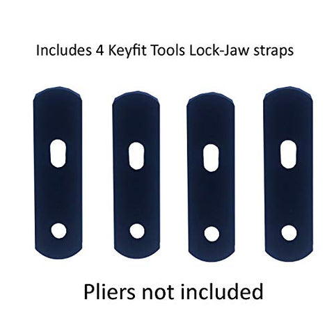 Keyfit Tools Lock-Jaw (4 Pack) Locking Plier Straps Only Welding Clamp Vise Hands Free Grip For Adjustable Tongue & Groove Slip Joint Pliers