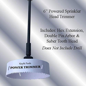 Keyfit Tools Power Sprinkler Head Trimmer 6 Inch Diameter Trim Your Rotors & Spray Heads in Seconds! for Overgrown Sprinklers & Clean Appearance