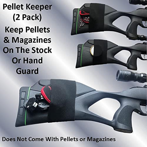 Keyfit Tools Air Rifle Pellet Keeper .177 .22 BB Ammo Bullet Clip Holder (2 Pack) Store & Access Pellets & Magazines On The Gun Stock Or Barrel