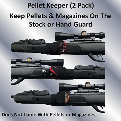 Keyfit Tools Air Rifle Pellet Keeper .177 .22 BB Ammo Bullet Clip Holder (2 Pack) Store & Access Pellets & Magazines On The Gun Stock Or Barrel