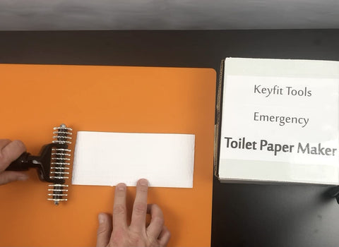 Keyfit Tools eTPM EMERGENCY Toilet Paper Maker Perforates Paper Or News Print To A Usable Form Of Toilet Paper Towel Or Paper Towel Manual Machine