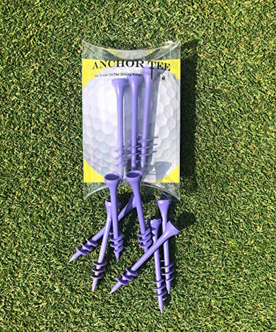 Keyfit Tools Anchor Golf Range Tees for Driver 3 1/4 Inch ~Screw In Tee So They Don’t Launch Out Into The Range ~Stop Looking, Chasing, Bending Over