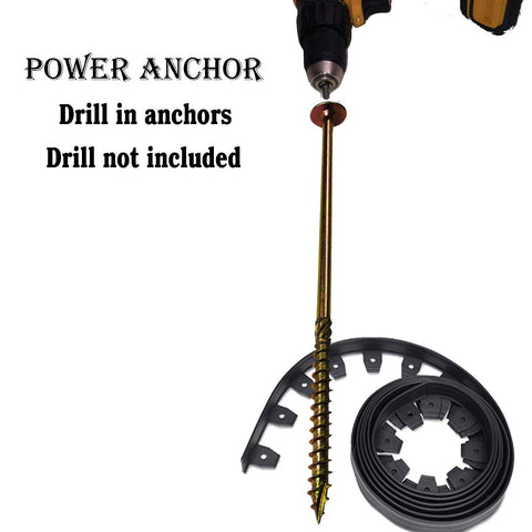 Keyfit Tools Power Anchor (8 Pk) Paver & Landscape Edging Stake Drill in Anchors for Curves, Turns, Ends & Where Edging Needs Extra Anchoring