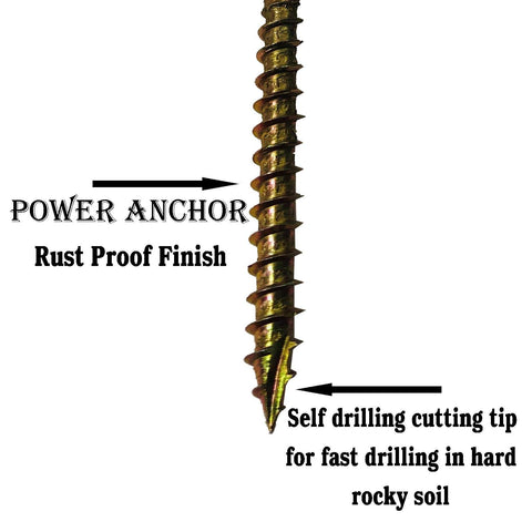 Keyfit Tools Power Anchor 15 Pk Paver & Landscape Edging Stake Drill In Anchors For Curves, Turns, Ends & Where Edging Needs Extra Anchoring