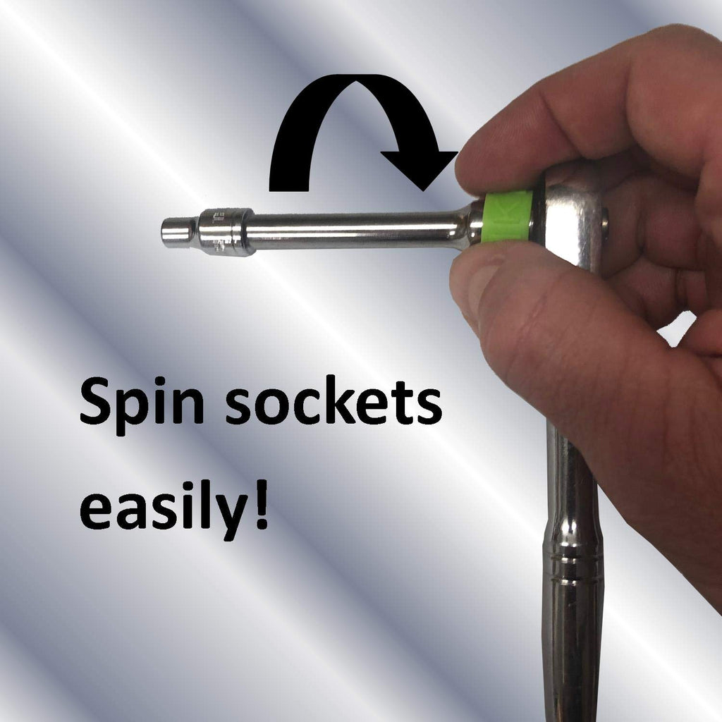 Spin Ratchets Keyfit Tools Socket Spinner Grips (20 Pack) Easily Spin Sockets & Exte