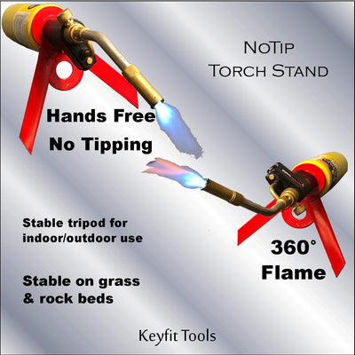 Keyfit Tools Propane Trigger Start Torch Stand (1) NoTip Torch Stand Fits between All Standard Size Trigger Start Lighters Trigger Start Torch Head
