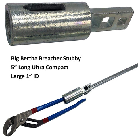 Keyfit Tools Big Bertha BREACHER STUBBY Large 1" I.D. Breaker Bar Wrench Extender Works on Ratchets Pliers Wrenches Up to 4 Feet of Nut Busting Power No More Makeshift Cheater Bars/Pipes