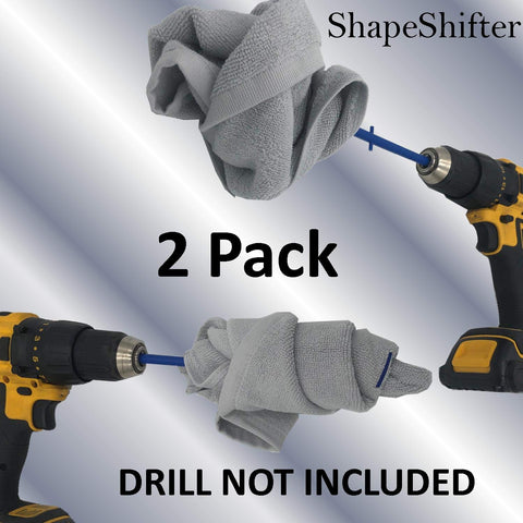 Keyfit Tools ShapeShifter 2.0 (2 Pack) Ultra Soft Micro Fiber Professional Power Drill Wheel & Rim Cleaner Detailer & Polisher Wheels of All Shapes