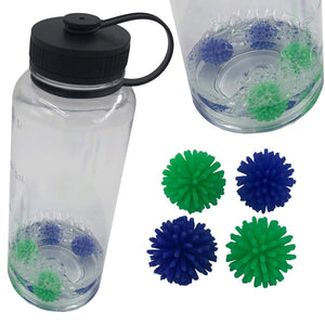 Keyfit Tools BrushBalls (4 pk X2) 8 Total Water Bottle Cleaning Brush Balls Reusable Water Bottles For Sports Drinks & Protein Shakes Cycling Fitness
