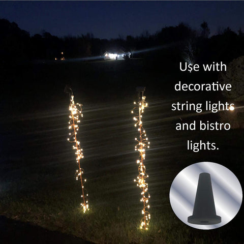 Keyfit Tools Highlights Driveway Marker Solar Light Adapters (24 Pack Adapters Only) Convert Your Solar LED Decorative Bistro Christmas String Lights