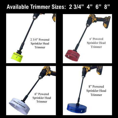 Keyfit Tools Power Sprinkler Head Trimmer 4" Diameter Trim Your Rotors & Spray Heads in Seconds! for Overgrown Sprinklers & Clean Appearance
