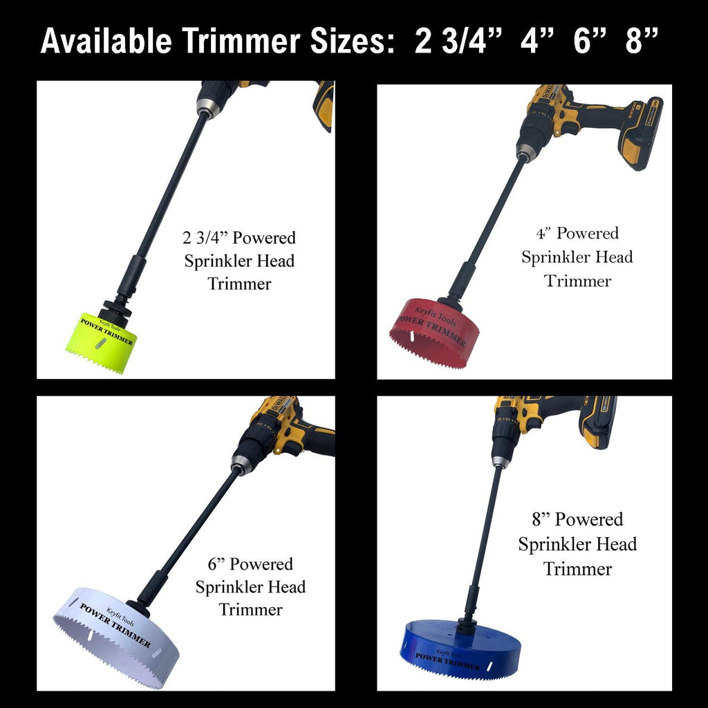 Keyfit Tools Power Sprinkler Head Trimmer 8" Diameter Trim & Clean Golf Course Heads in Seconds! for Overgrown Sprinklers & Clean Appearance