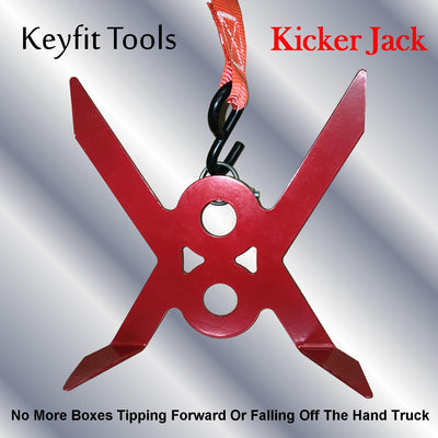 Keyfit Tools Kicker Jack Hand Truck Two Wheeler Dolly No Tip Bracket Secures The Front End of Over Sized Boxes That Tip Off The 2 Wheeled Dolly Hand