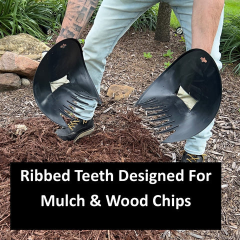 Keyfit Tools Mulch Mitts Mulch Scoops Hand Shovel Forks for All Types of Mulch