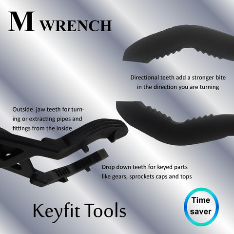 M Wrench Fixed Angled Jaw For Places Standard Slip Joint Pliers Wont Reach or Fit Great for Plumbing Jobs