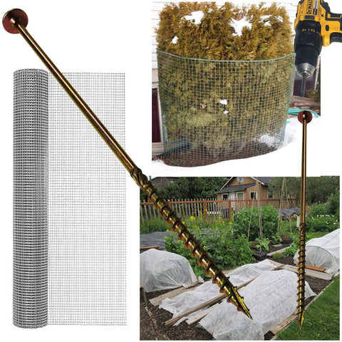 Keyfit Tools Power Anchors (36 Pack) for Wire Mesh Fencing Garden Netting Chicken Wire to Keep Out Rabbits, Deer & Animals for Shrub & Winter Freeze