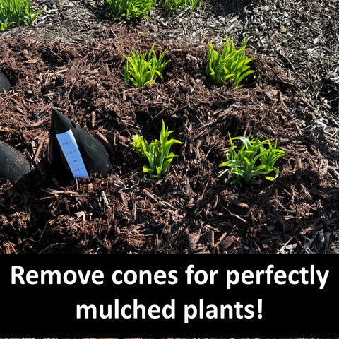 Keyfit Tools Mulch Magic Plant Perennial Covers (5 Pack) Place Over Landscape Plants Mulch & Remove for Fast Clean Mulching
