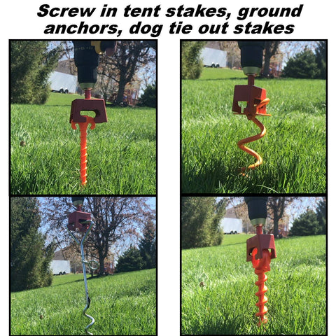 Keyfit Tools Ground Anchor Speed Staker Drill in Your Heavy Duty Spiral Ground Anchors in Seconds. Multi Functional Works On Dog Ties Tree Anchors