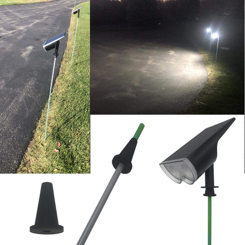 Keyfit Tools HighLights (10 Pack Adapters Only) Driveway Marker Solar Spot Light Adapters Convert Your Solar Path Lights To Fit On 5/16”